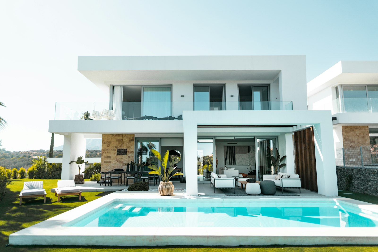 Luxury modern home with pool